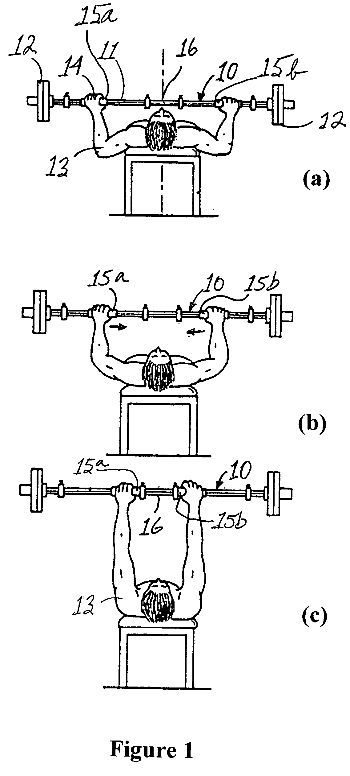 Bar with sliding handgrips for resistance exercise devices