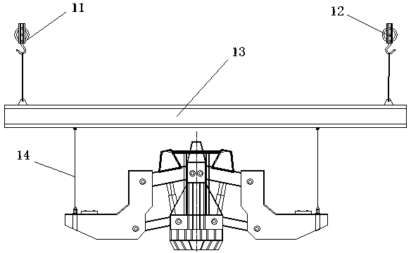 Modularization installing construction method for slab continuous casting machine bale rotary table