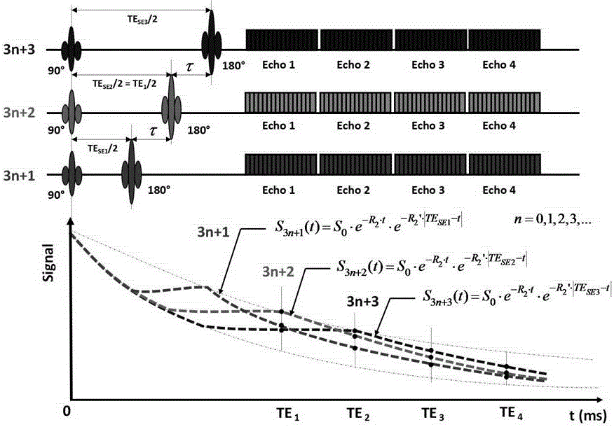 Magnetic resonance imaging method for measuring R2, R2* and R2' parameter image of tissue in noninvasive and dynamic manner