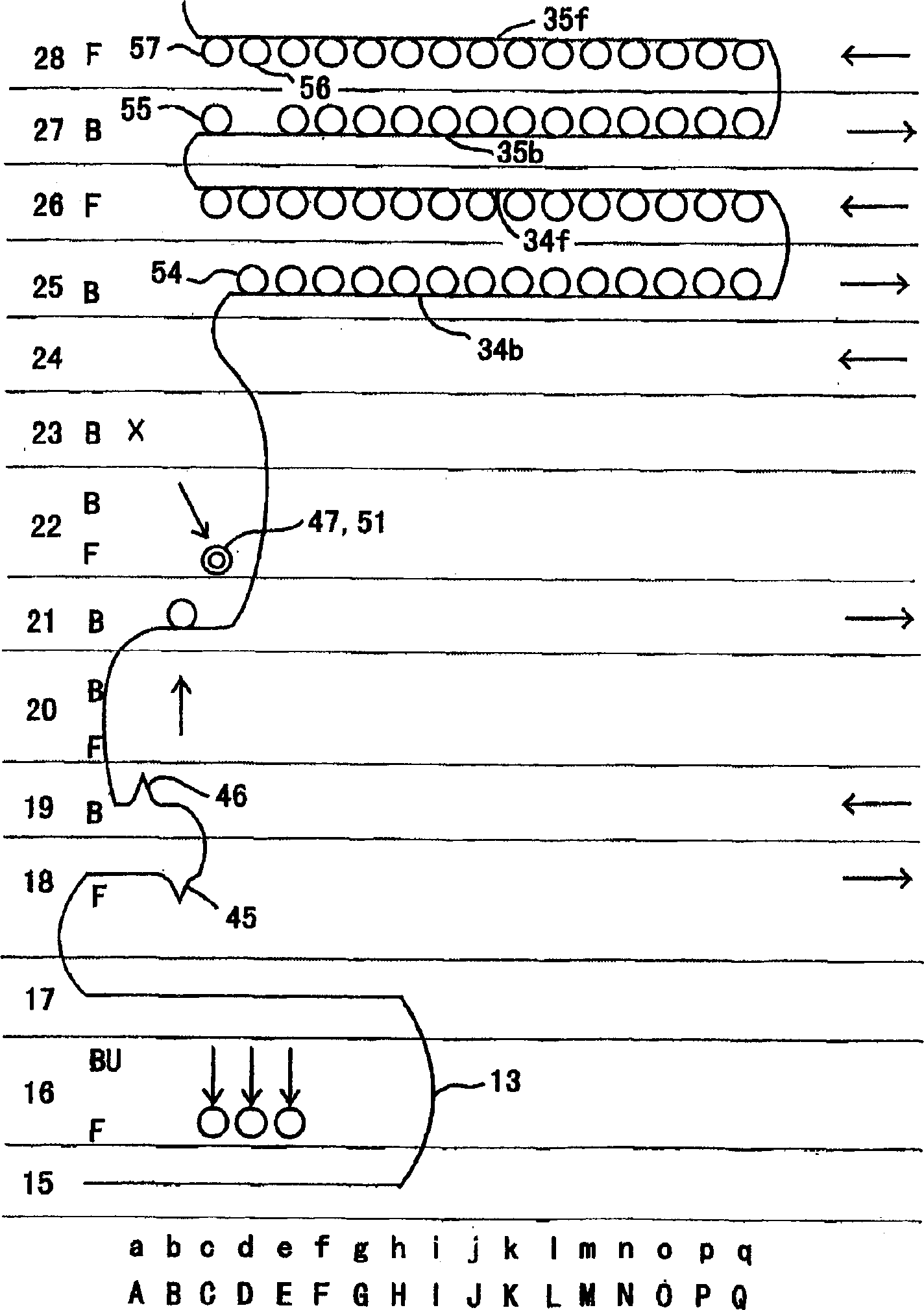 Method of knitting stripe pattern of tubular knitting fabric and the knitting fabric