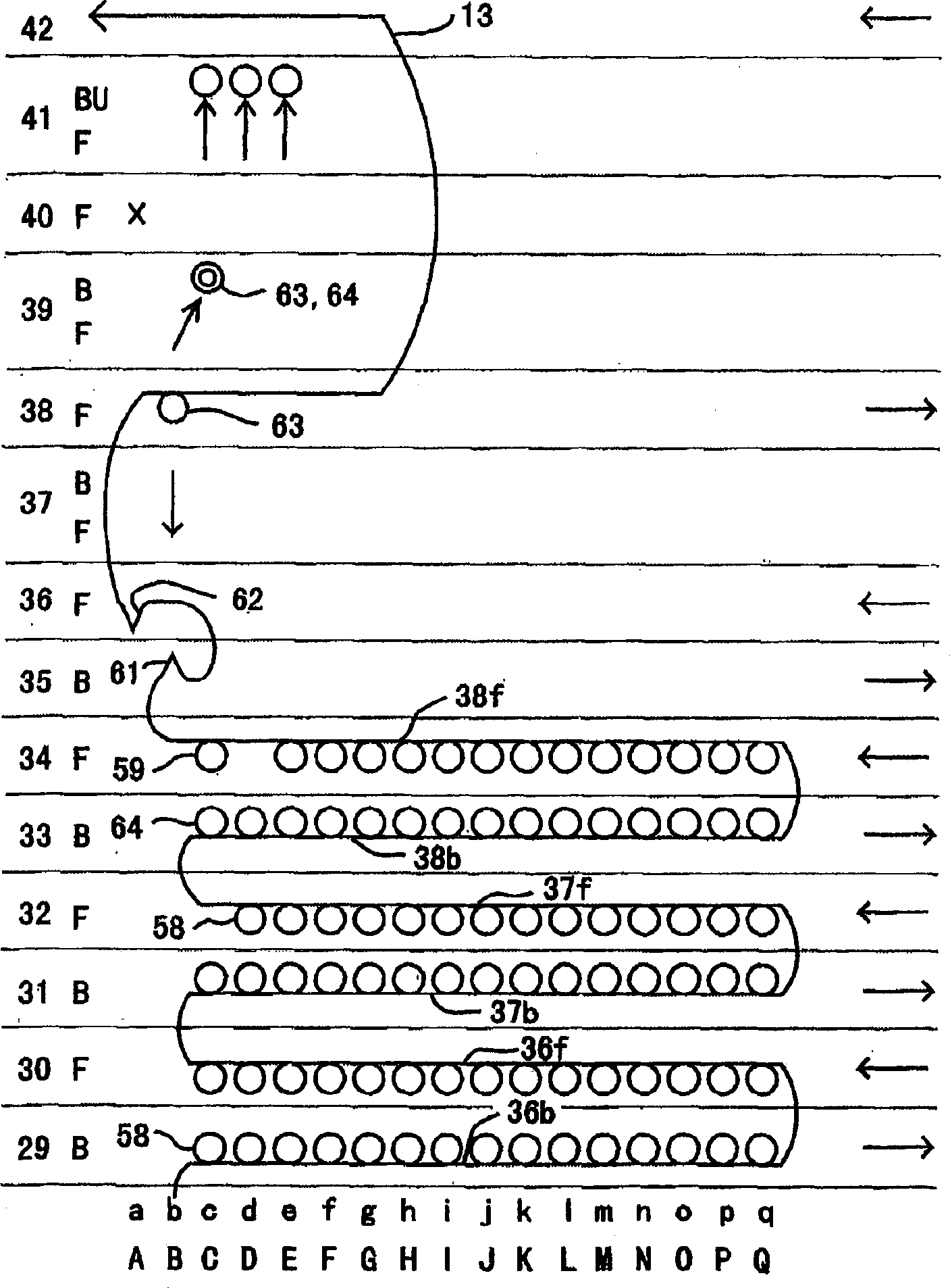 Method of knitting stripe pattern of tubular knitting fabric and the knitting fabric