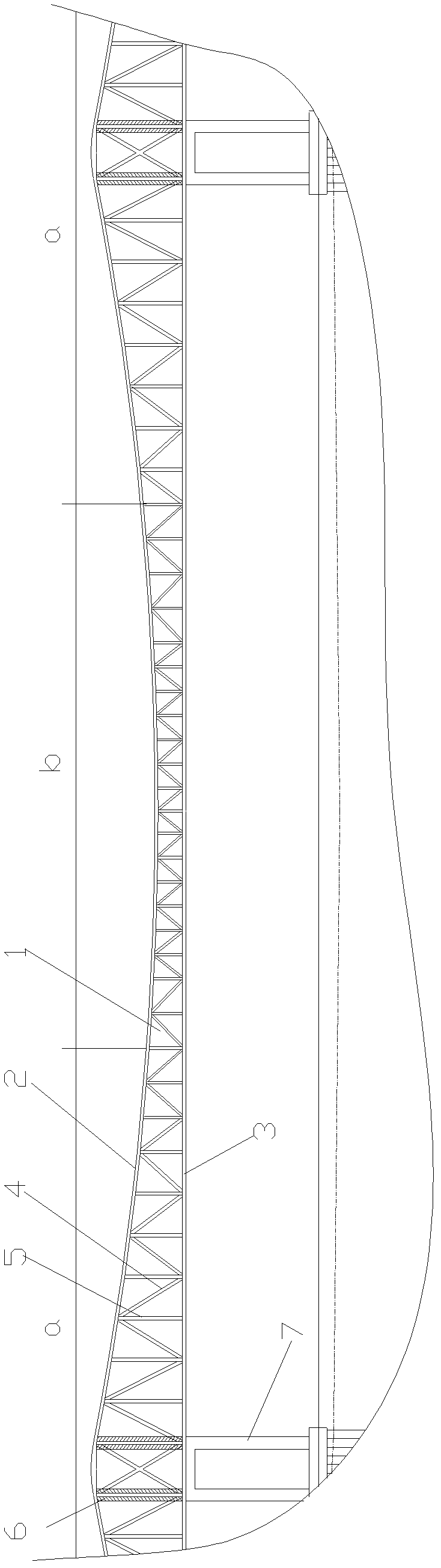 Through prestress steel truss and concrete combined continuous steel structure bridge and construction method thereof