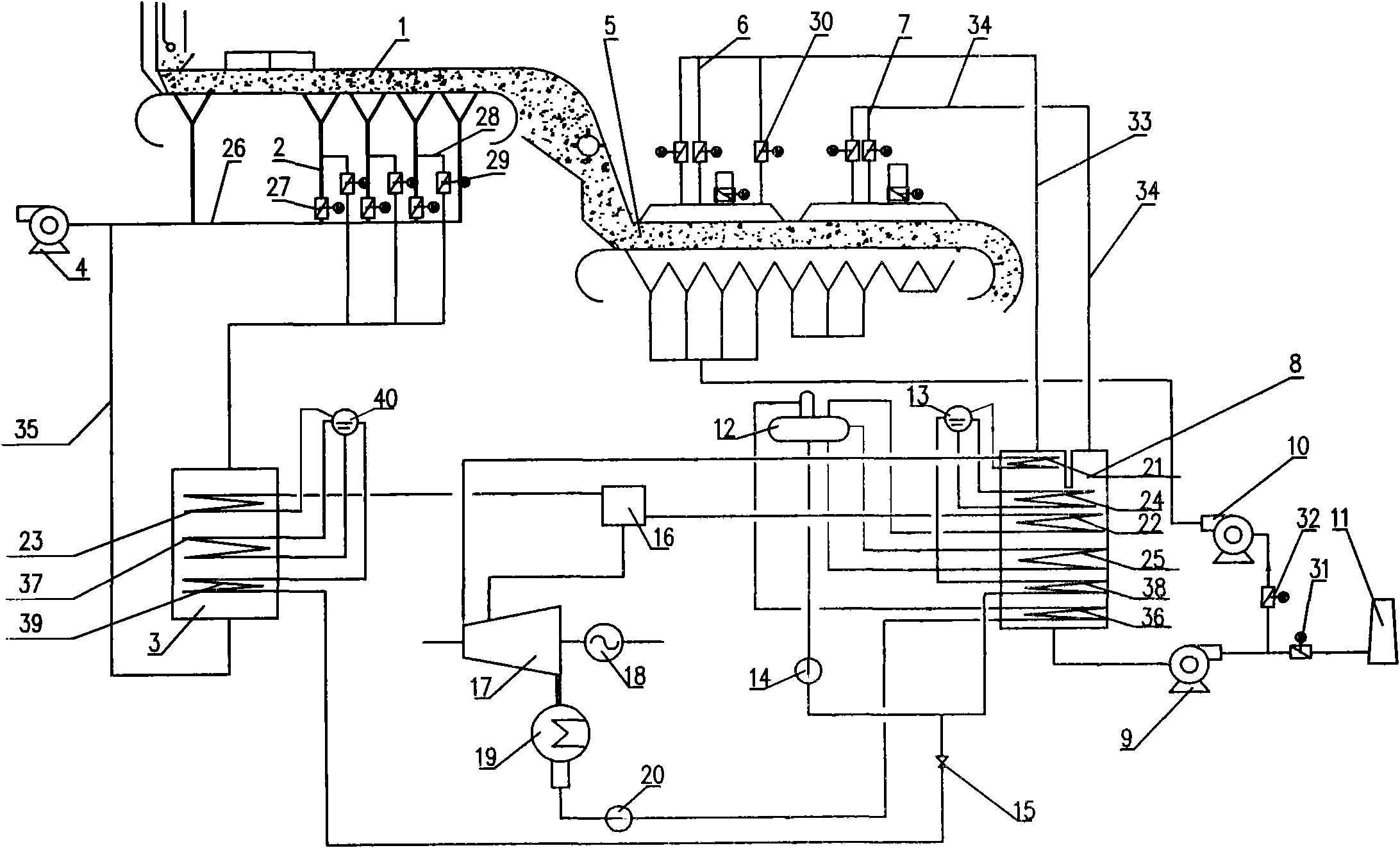 System and method for using sintering waste heat to generate electricity