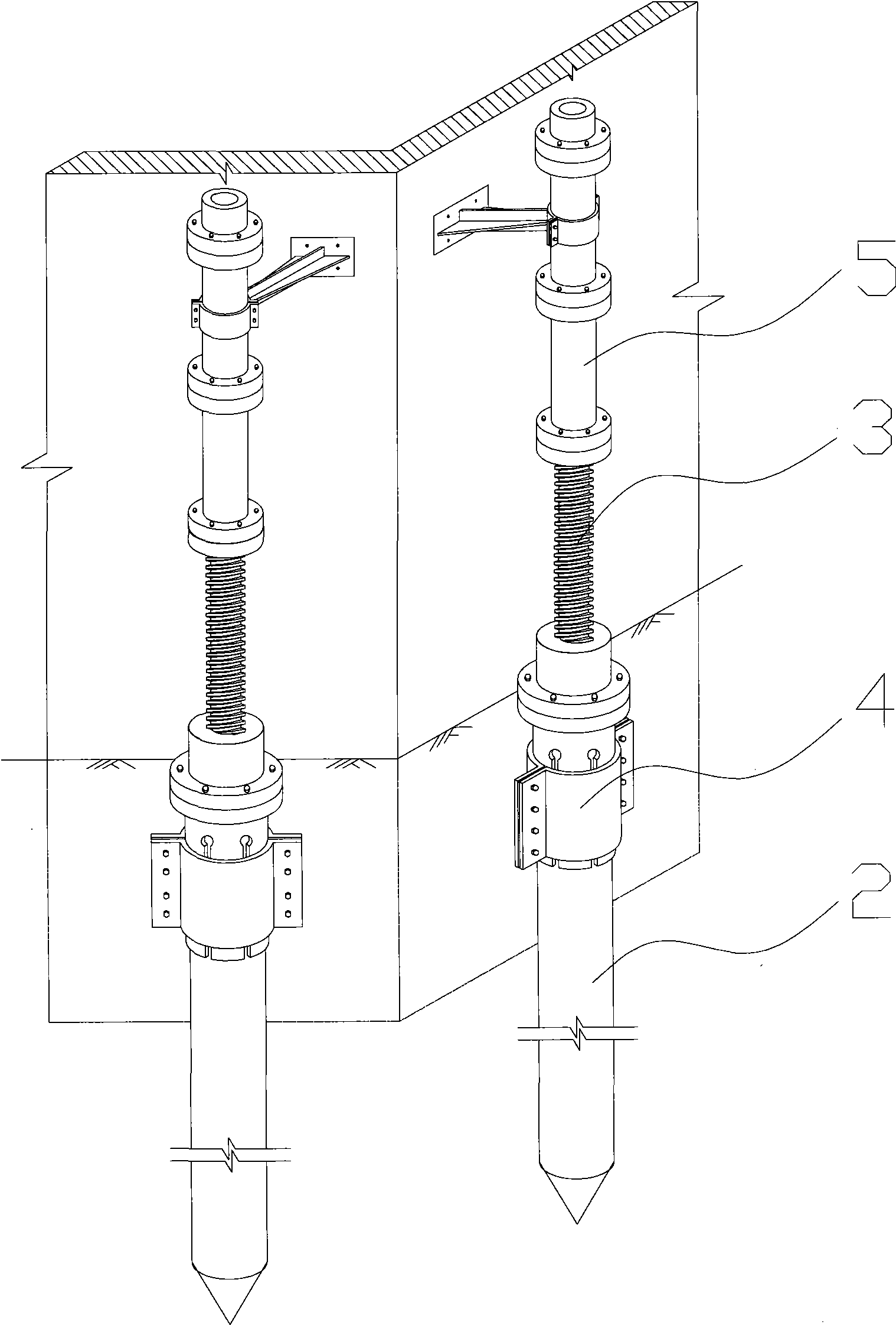 Sinking device of open caisson and sinking method of open caisson with same