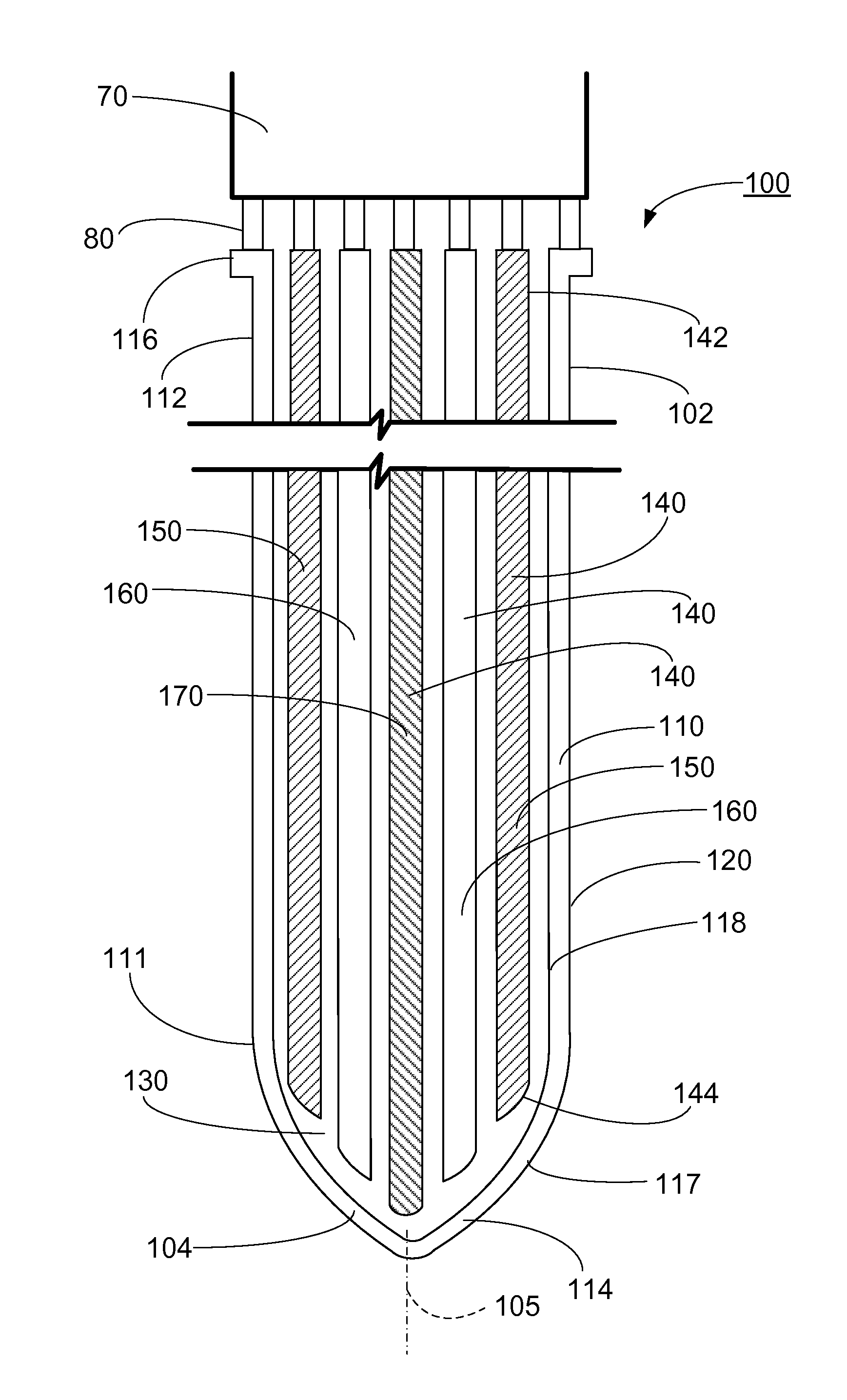 Control rod with outer hafnium skin