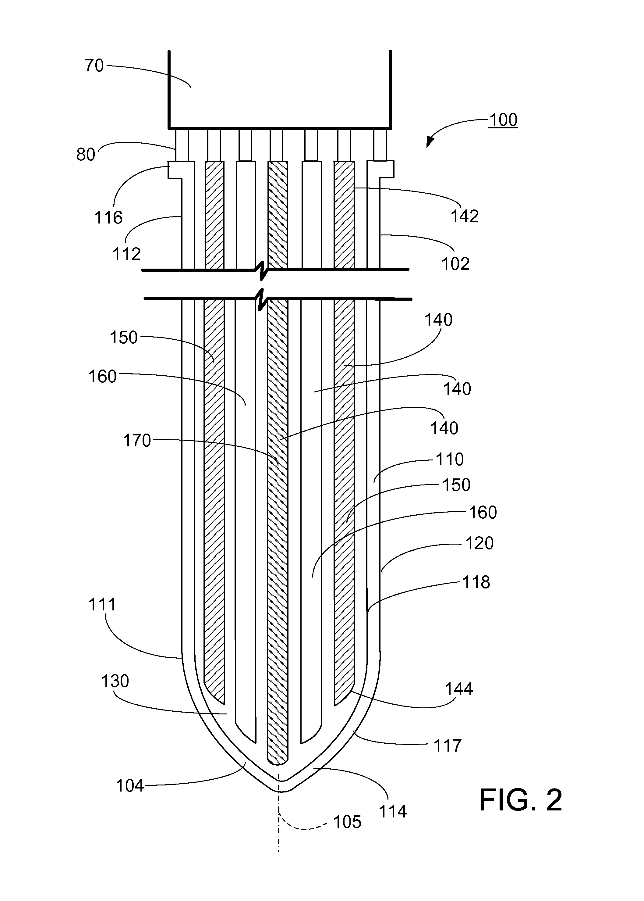 Control rod with outer hafnium skin