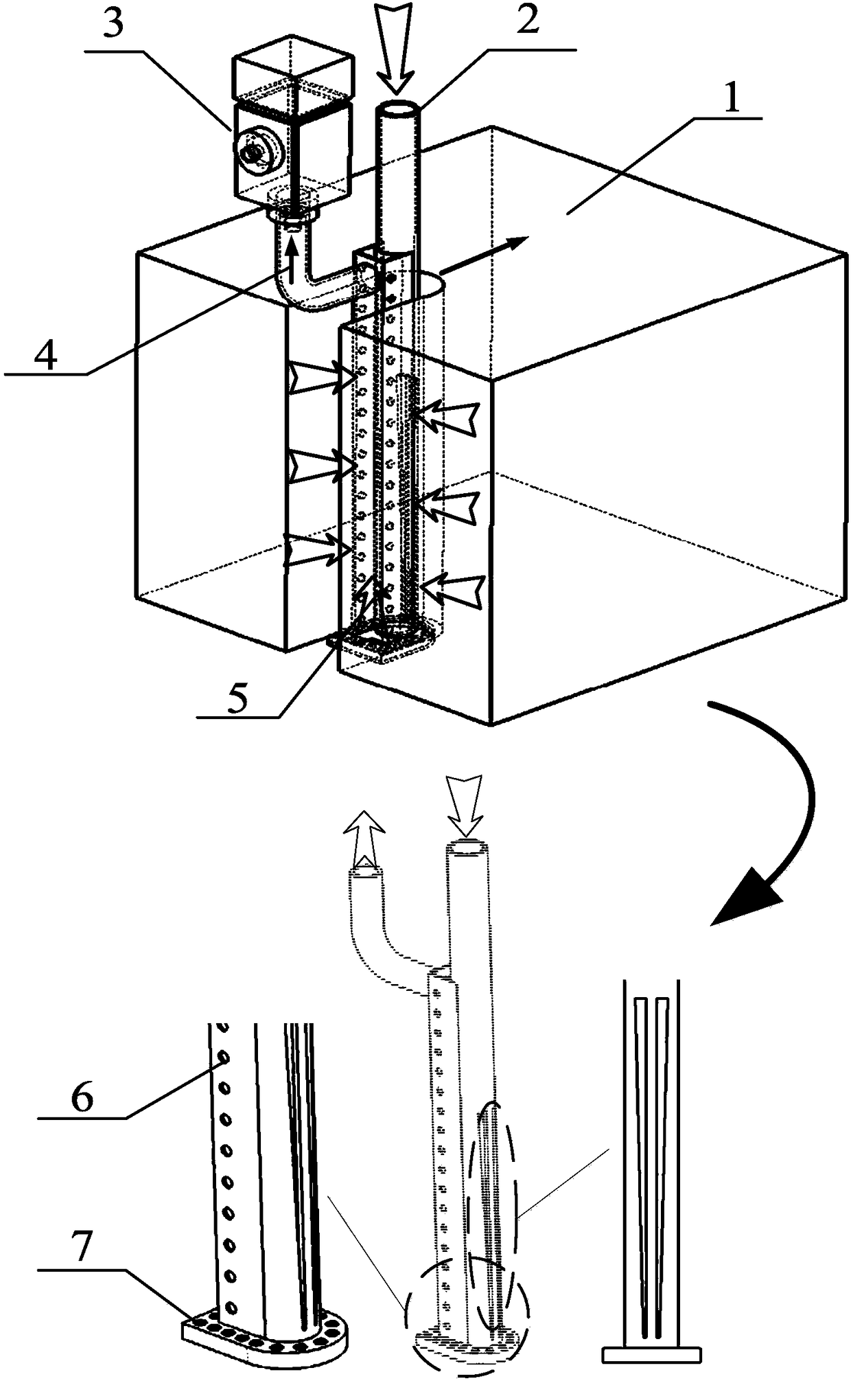 Suction liquid discharge assisted double-narrow-slit electrolytic cutting machining device and method