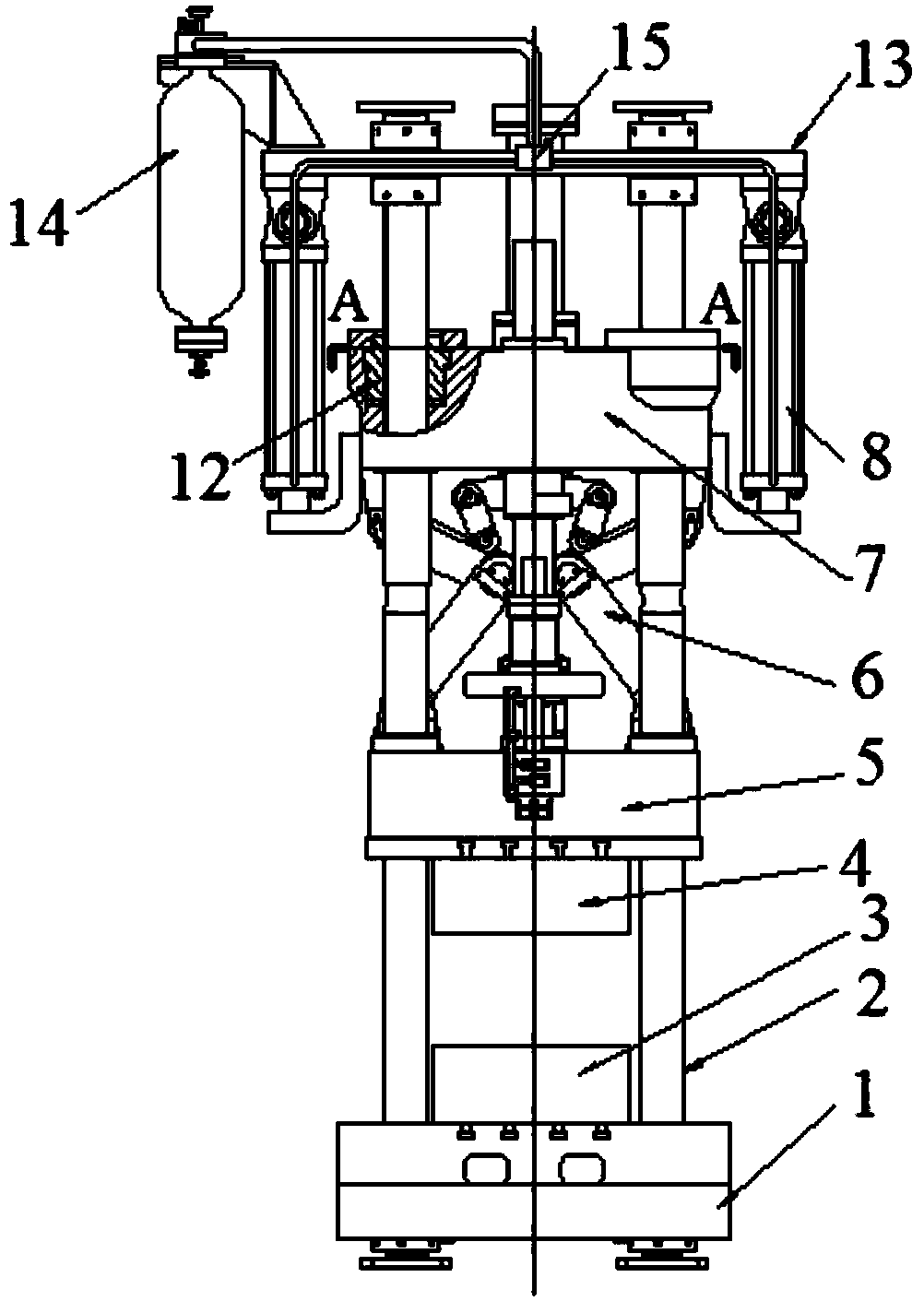 Auxiliary die adjusting system and die adjusting method of vertical type extrusion casting machine