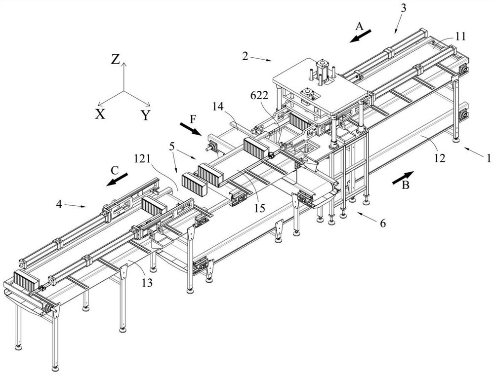 Storage battery disassembling and recycling assembly line