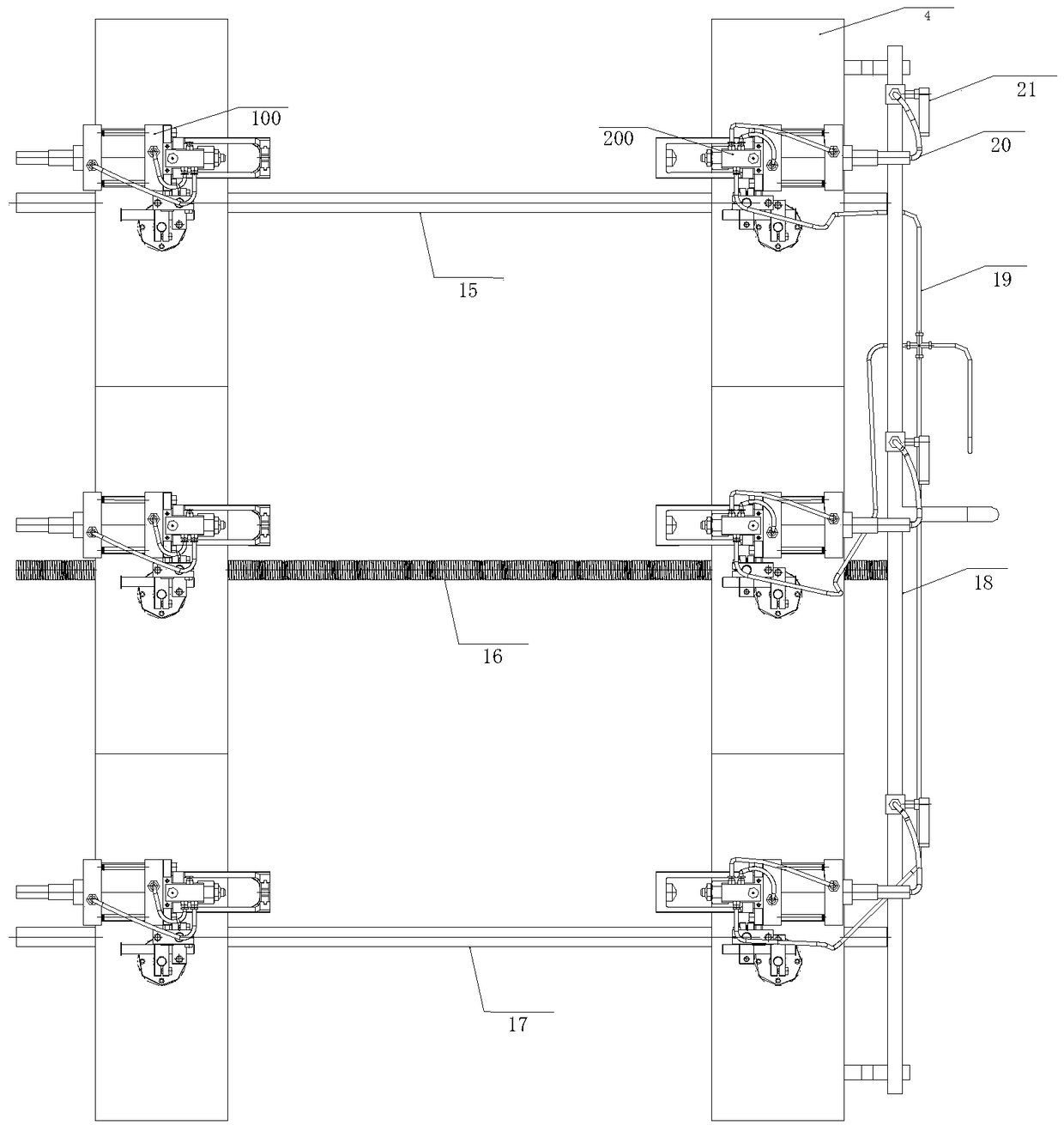 Tool device convenient for testing pressure of high-pressure oil pipe