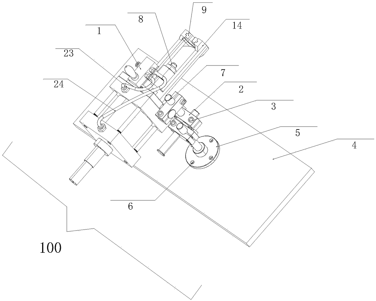 Tool device convenient for testing pressure of high-pressure oil pipe