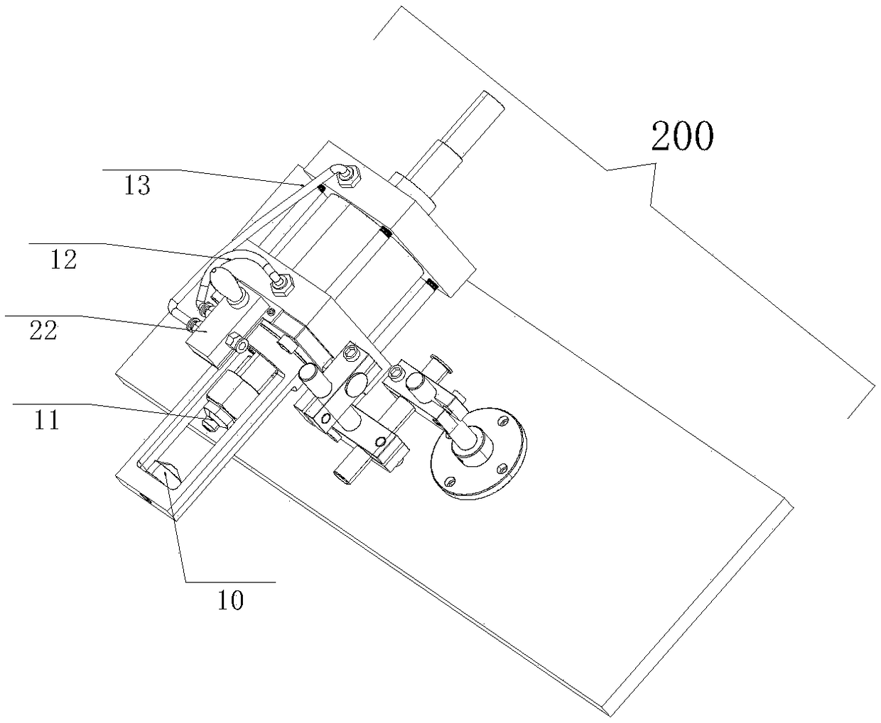 Tool device convenient for testing pressure of high-pressure oil pipe