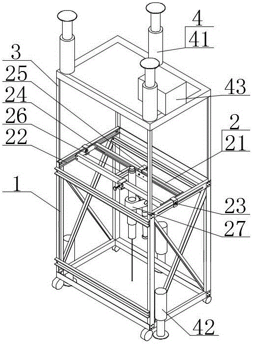 Anchor rod drilling device for coal mine bottom plate