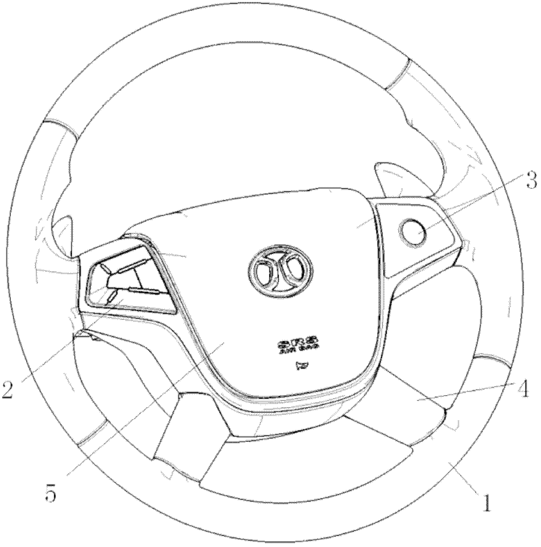 Steering wheel integrating trackball devices