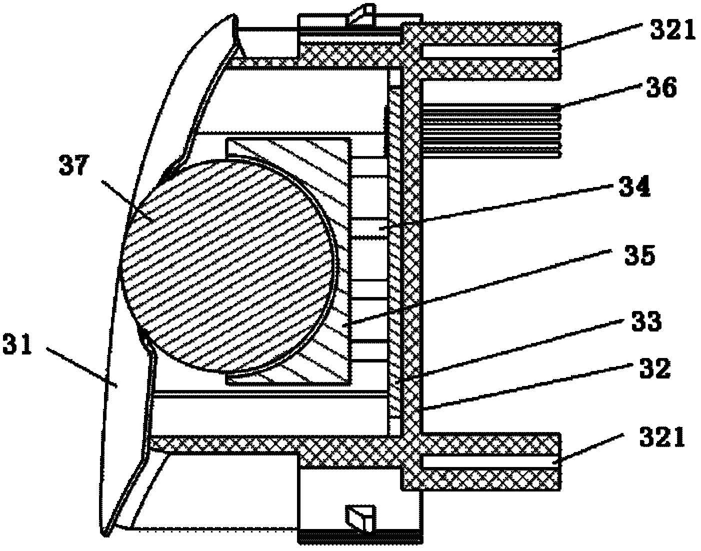 Steering wheel integrating trackball devices