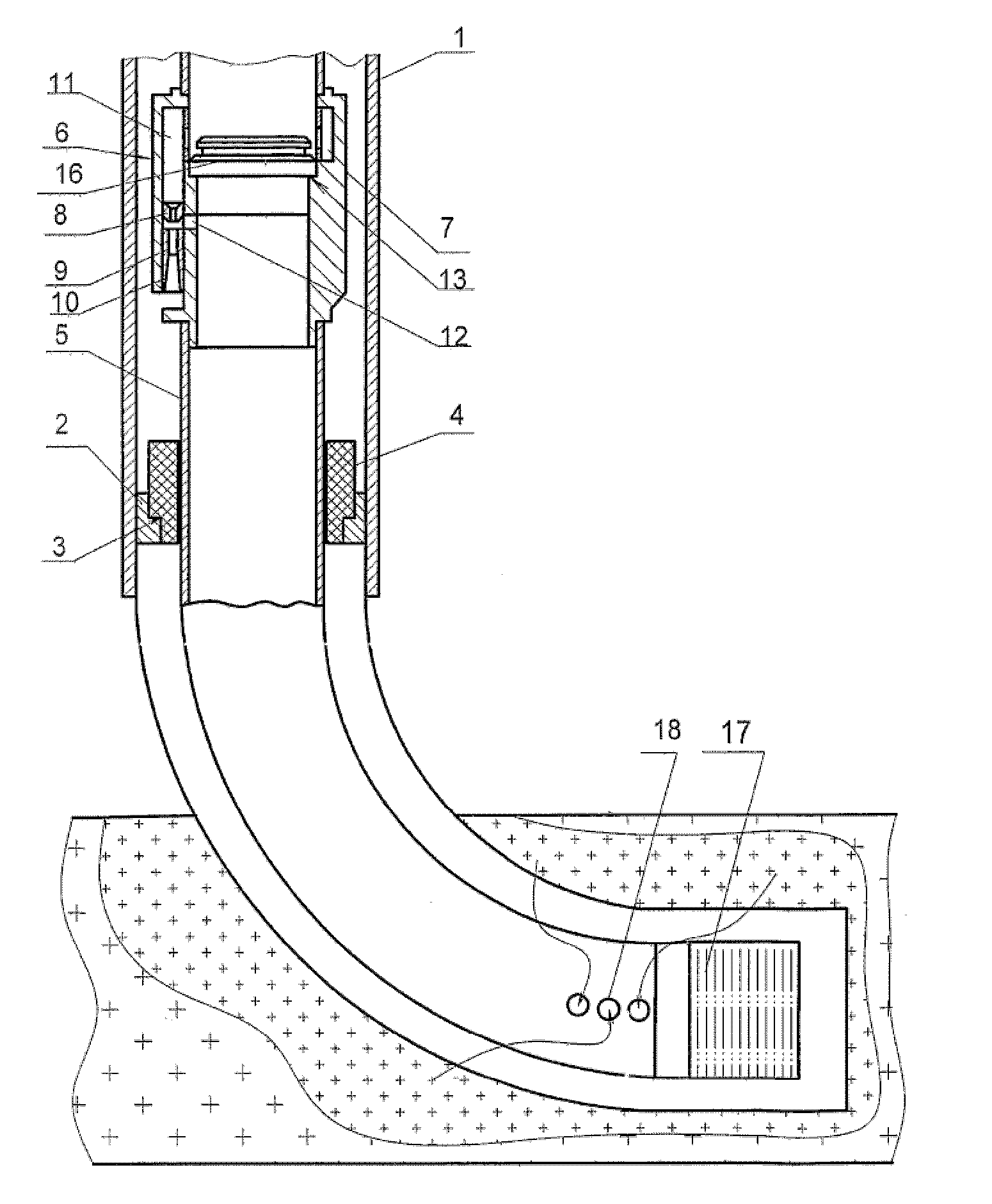 Well jet device for logging horizontal wells and the operating method thereof