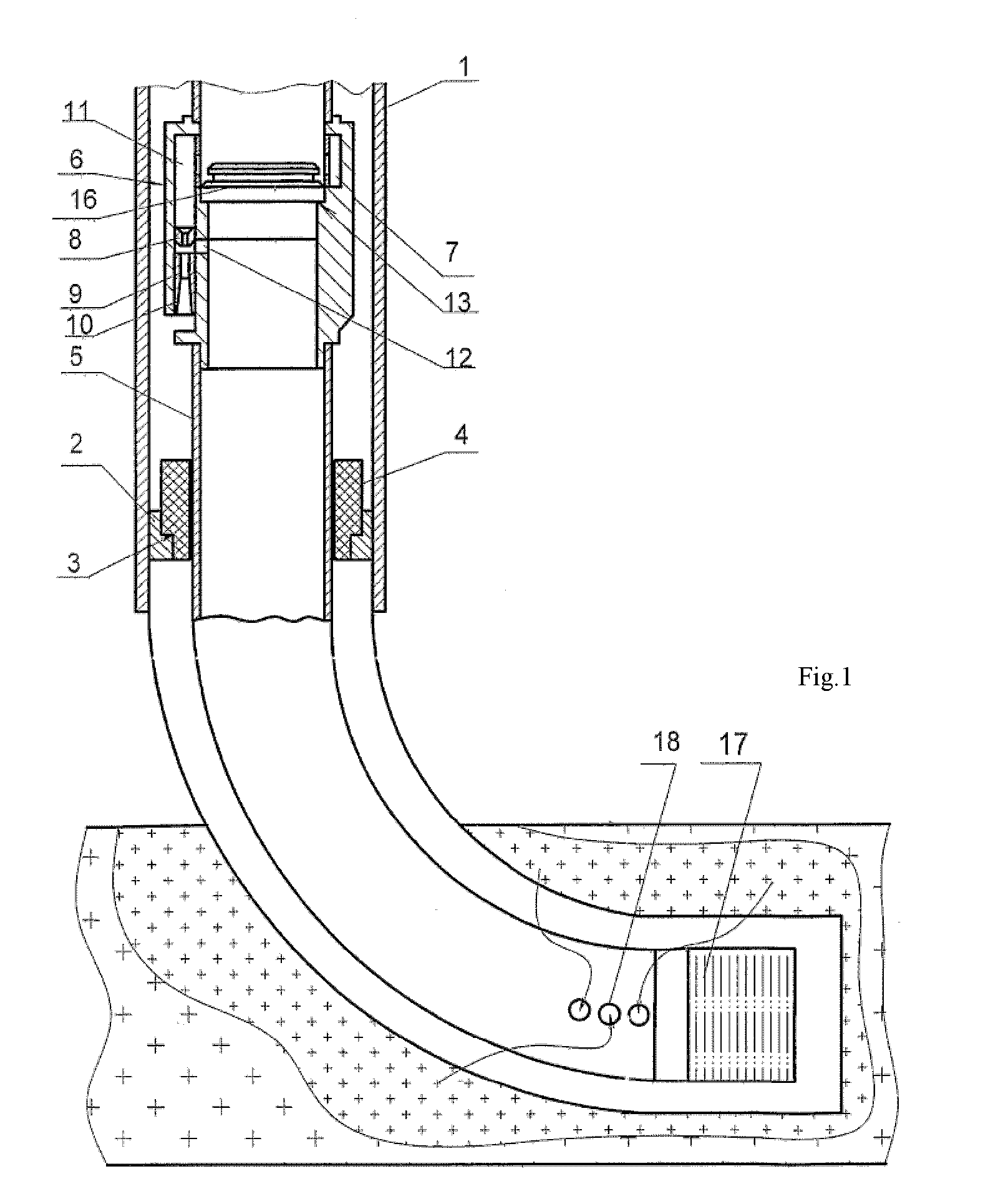 Well jet device for logging horizontal wells and the operating method thereof