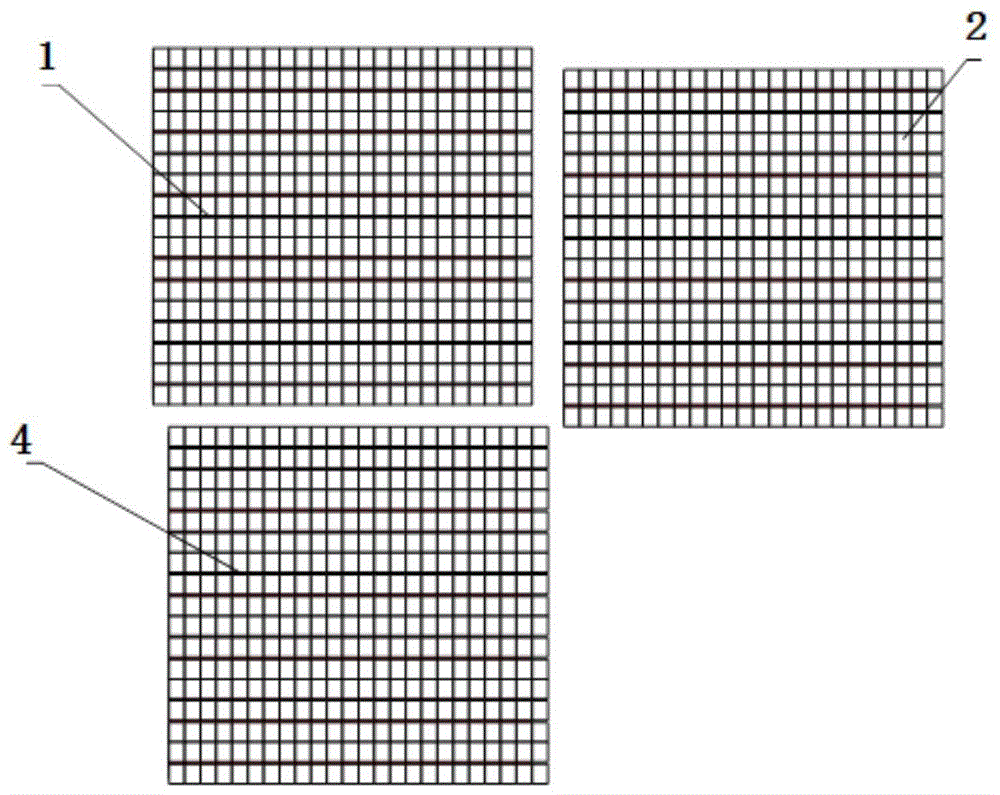 Detection method of relative response relationship of detector matrix for measuring radiation dose spatial distribution