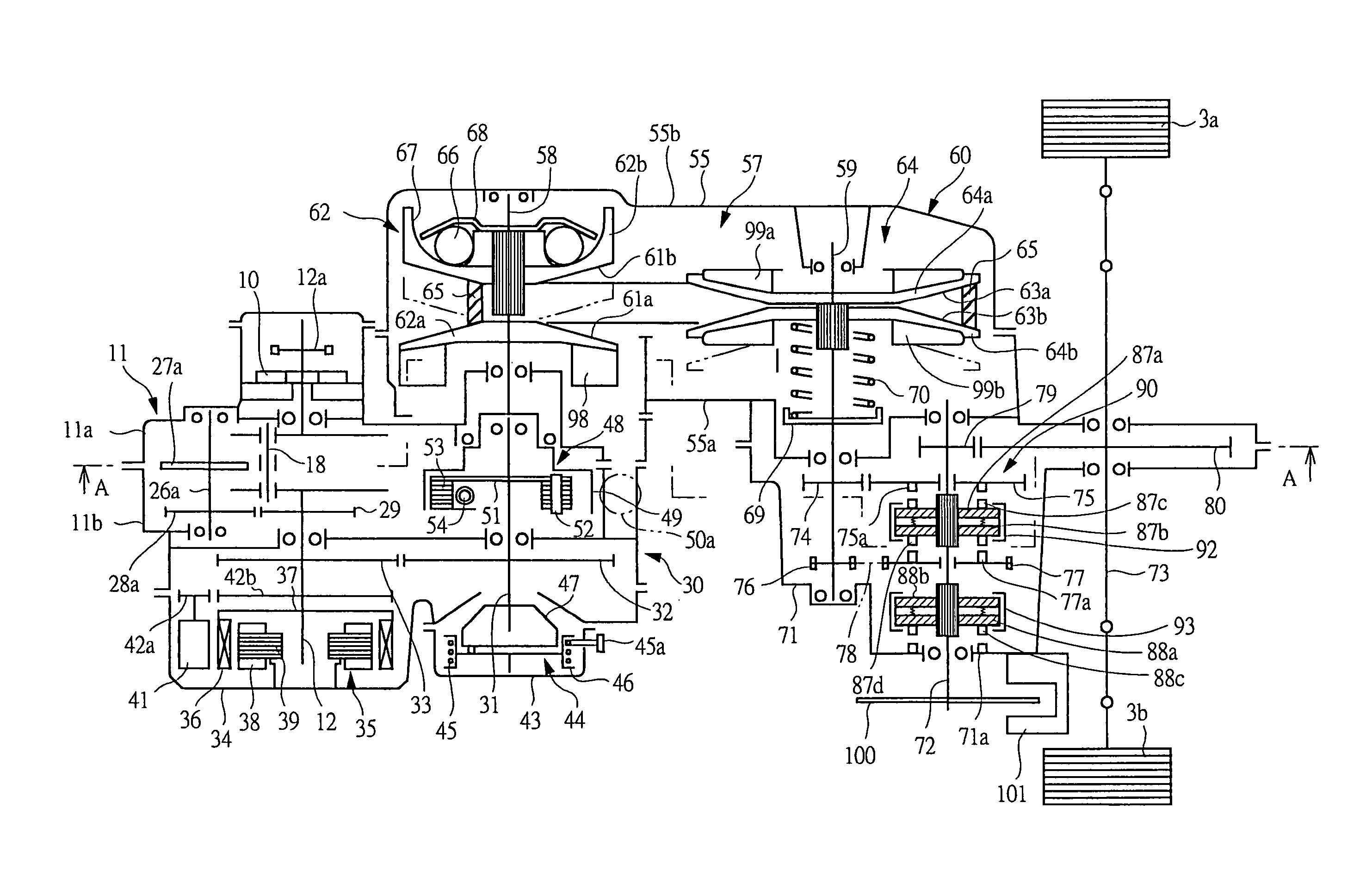 Power transmission system of engine