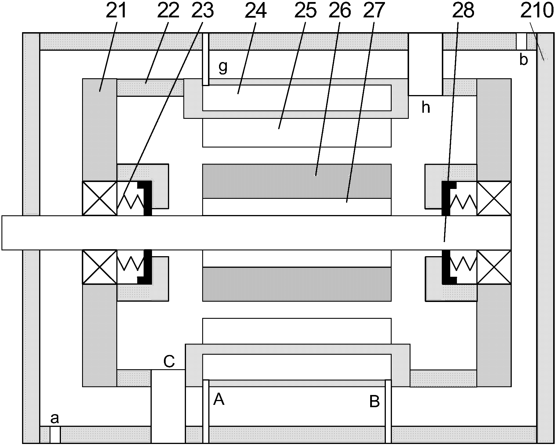 Rotary electromagnetic heat pump system