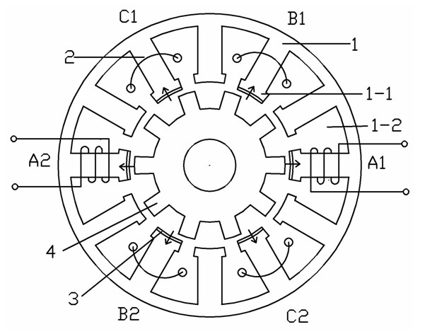 High-reliability half stator-tooth winded stator-surface mounted permanent magnet motor