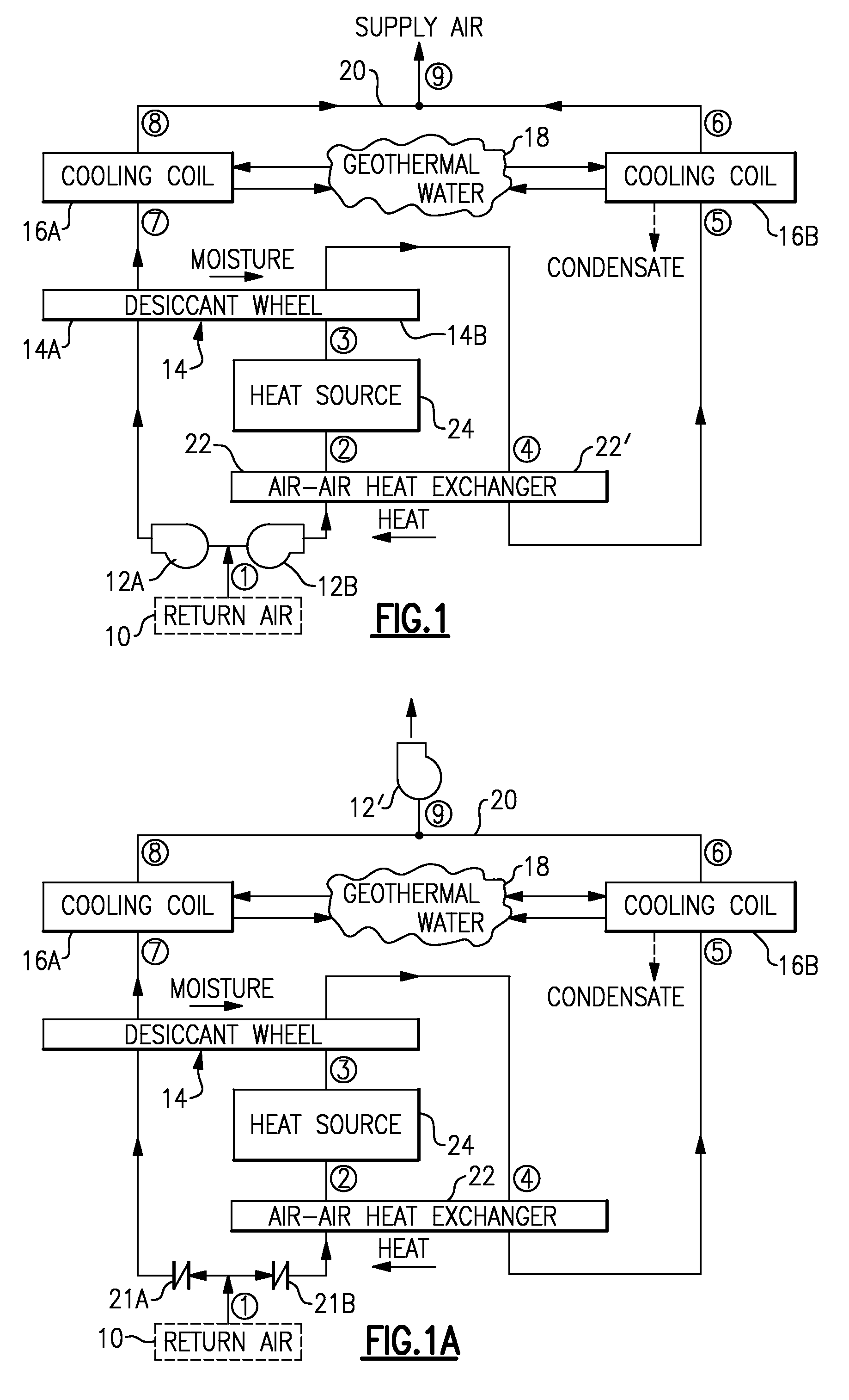 Split-air stream air conditioning with desiccant dehumidification