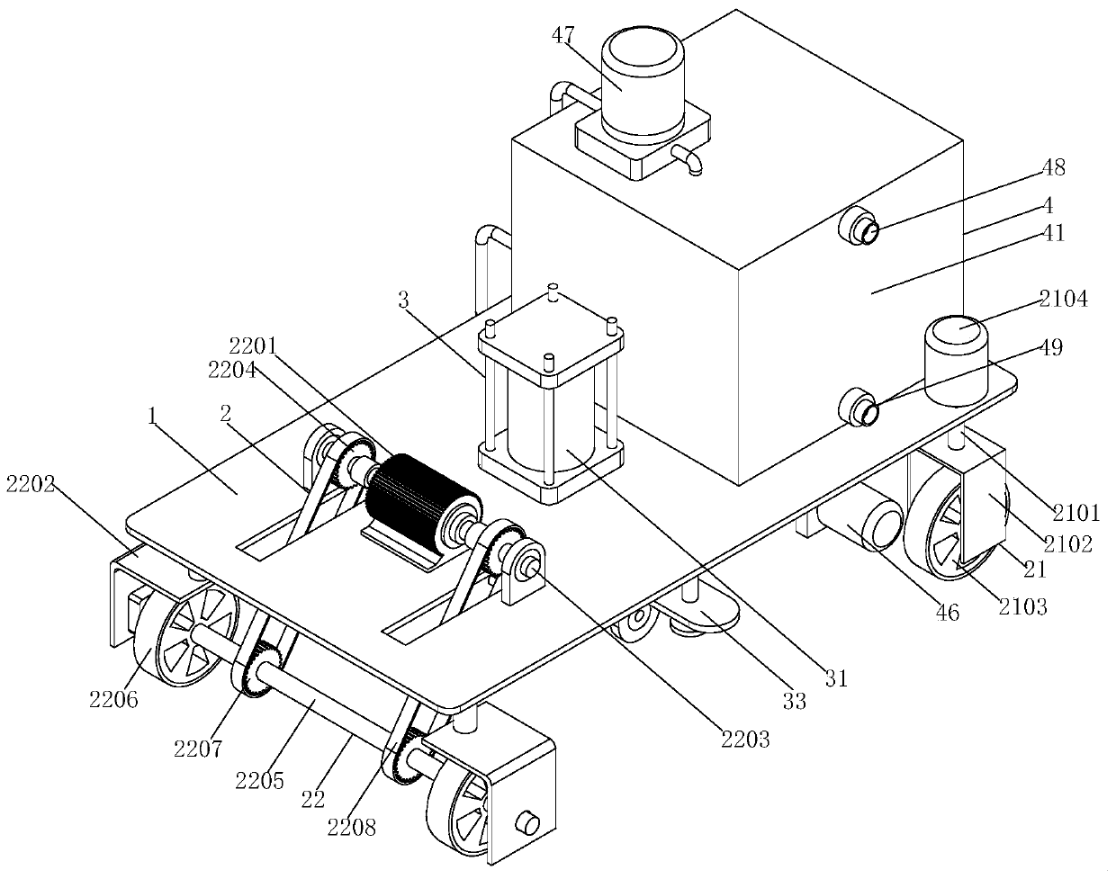 Agricultural robot capable of achieving cooperative work of soil turning and irrigation