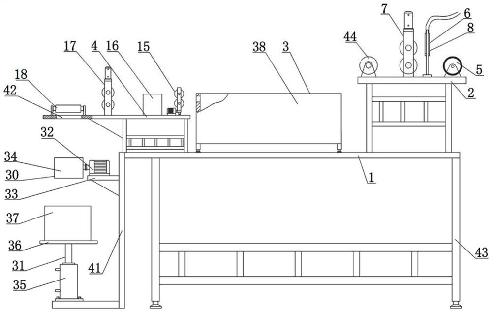 Textile fabric printing and dyeing and stacking device and method thereof