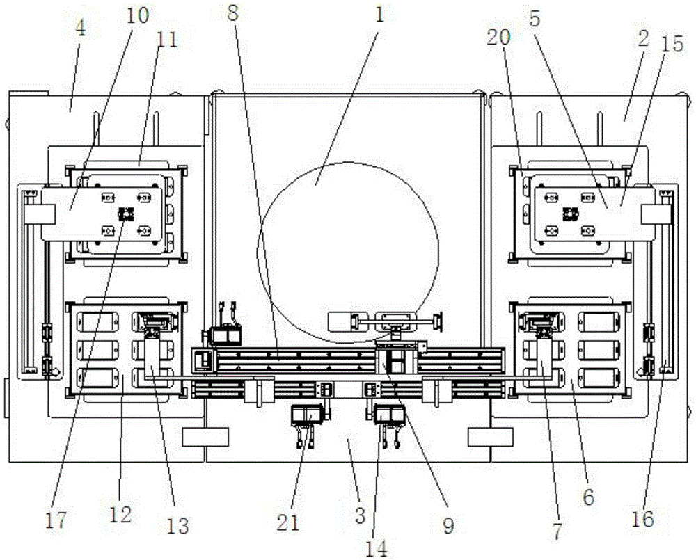 Feeding and discharging mechanism