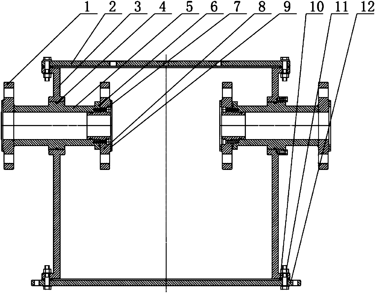 Electric ball valve mounting structure in deep marine environment