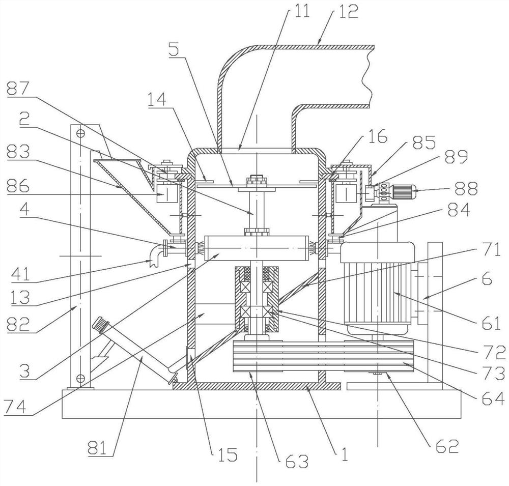 Pulpifying steam flow crushing and drying machine