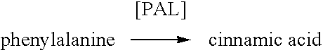 Methods for the preparation of para-hydroxycinnamic acid and cinnamic acid at alkaline PH