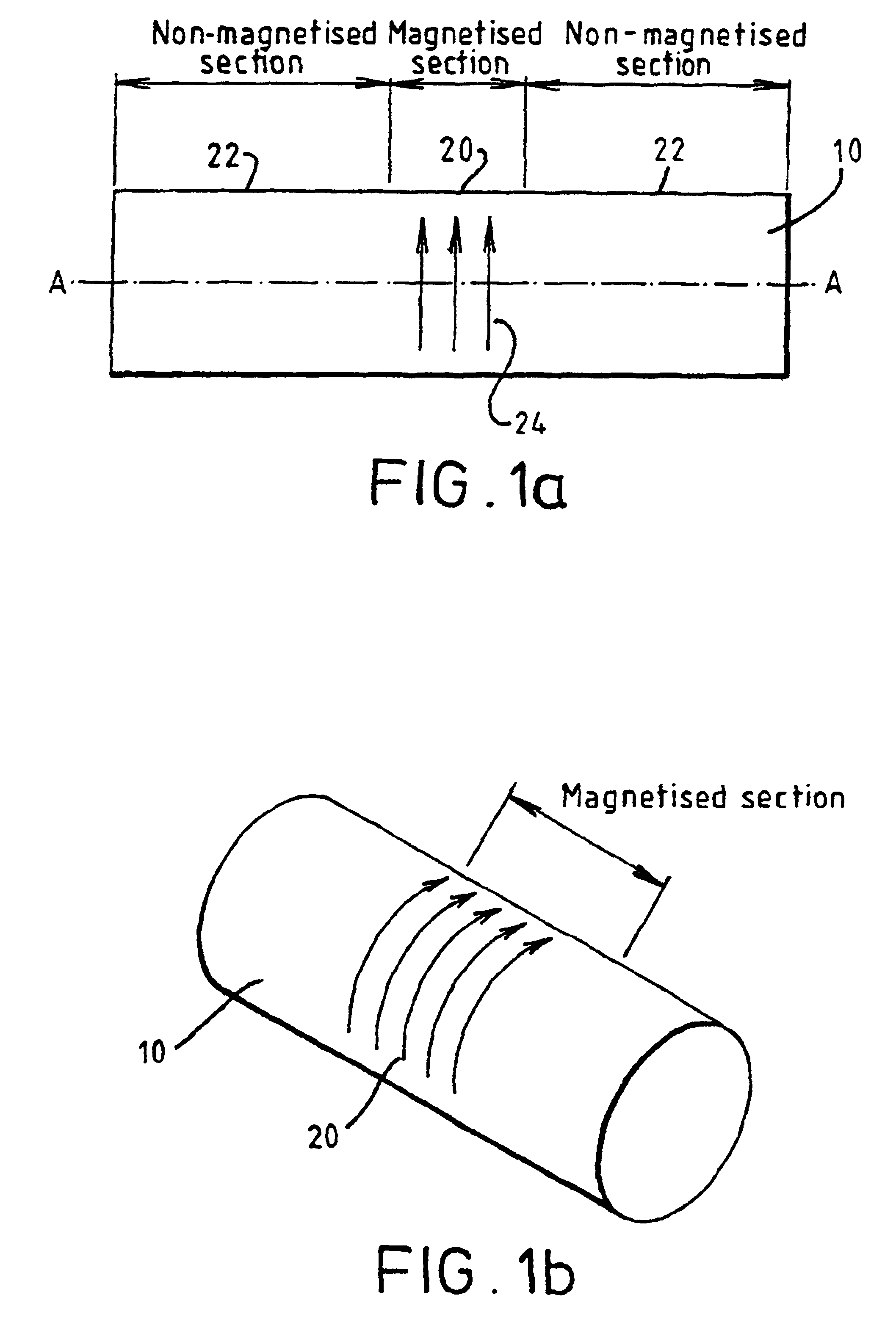 Magnetising arrangements for torque/force sensor