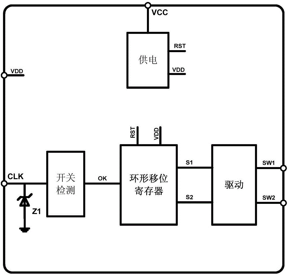 Color temperature adjusting chip capable of being intelligently switched in case of output open circuit