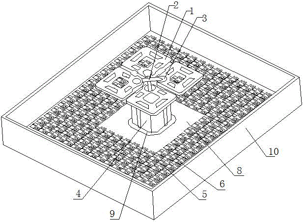 Base station antenna for 2G/3G frequency band based on electromagnetic band gap reflection base plate