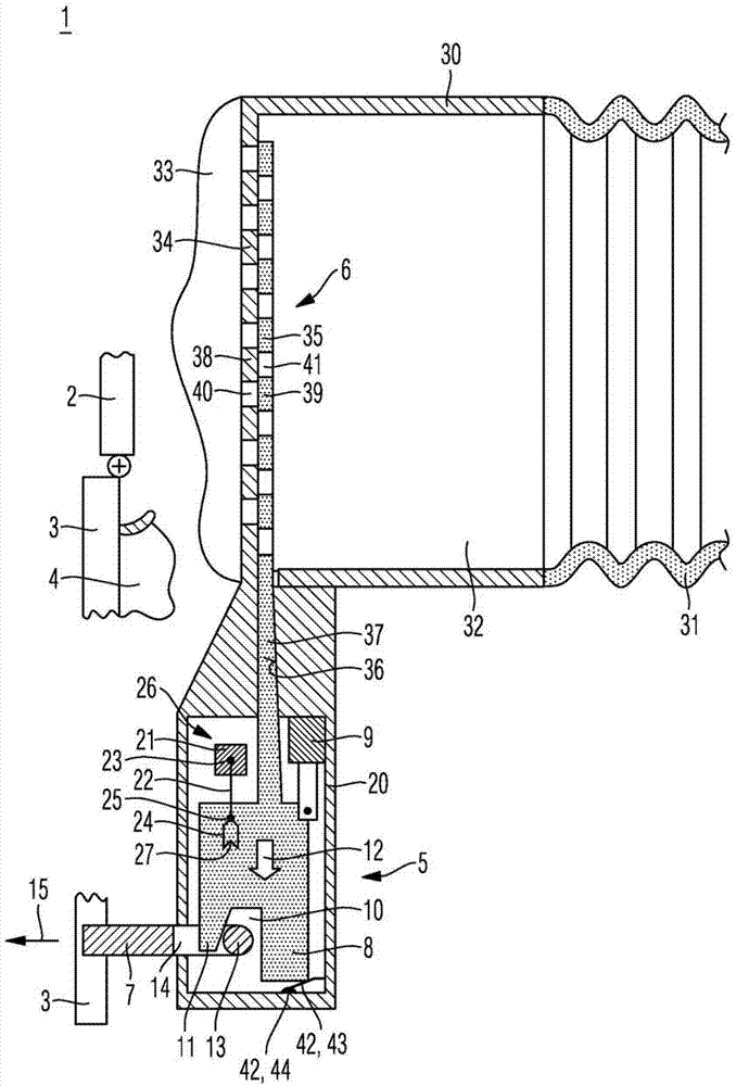 Household appliances operating with water including a treatment area that can be ventilated