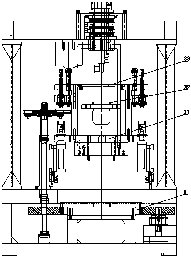 Integral loading cap discharge type bottle cap mould pressing forming machine