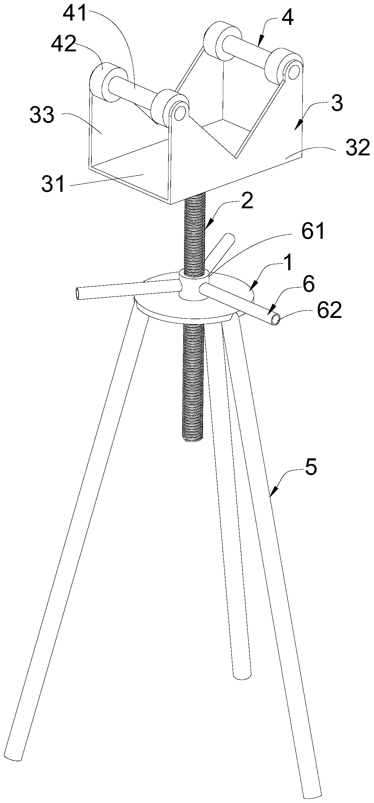 Auxiliary device of dismounting and mounting of production tree hydraulic drive main valve