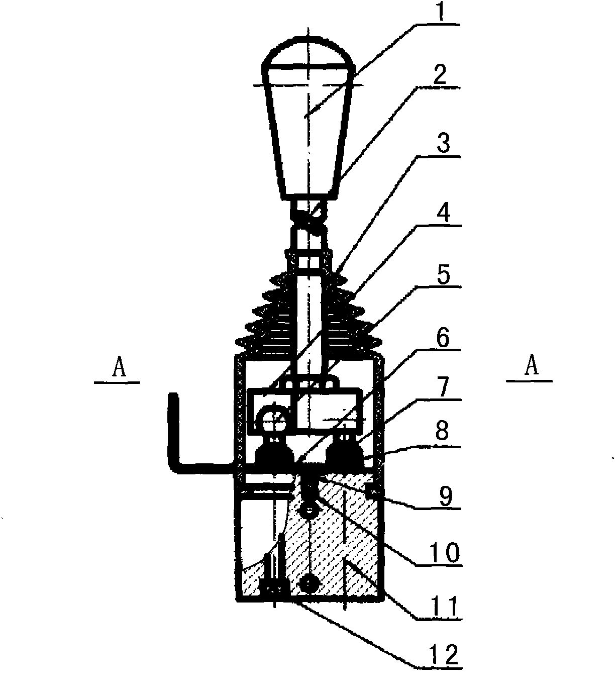 Small-size multi-way valve operating mechanism assembly