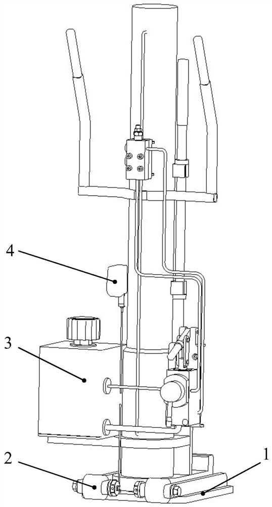 Wide-range height-adjustable hydraulic lifting device and control method thereof