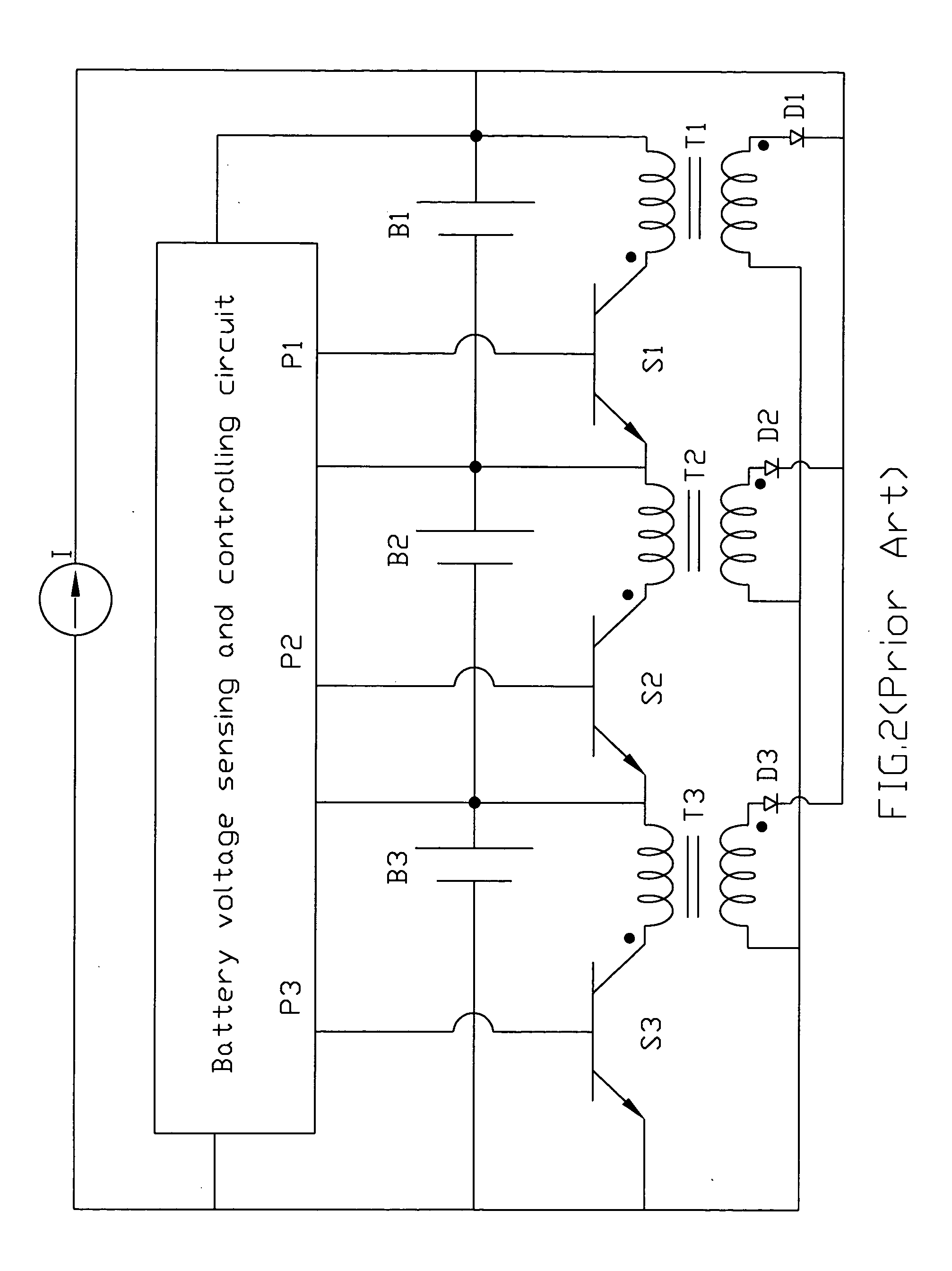 Equalizer for series of connected battery strings