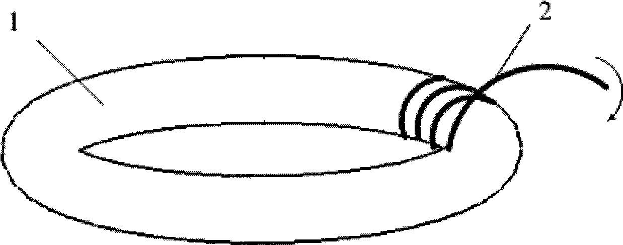 Coiling method for ring-shaped framework coil