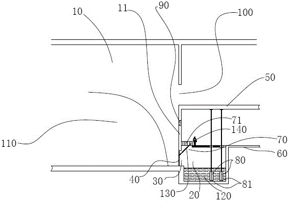 Incineration plant waste pond leachate drainage device