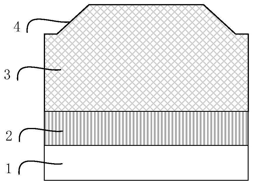 Diamond inclined mesa heterojunction diode and preparation method thereof