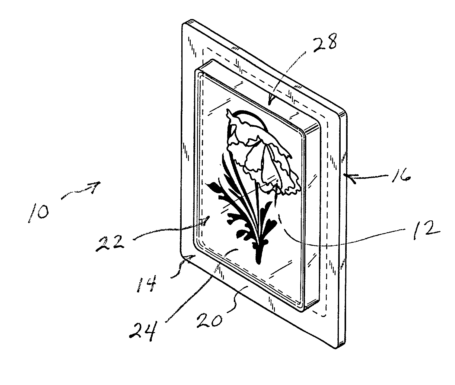 Shallow box display frame