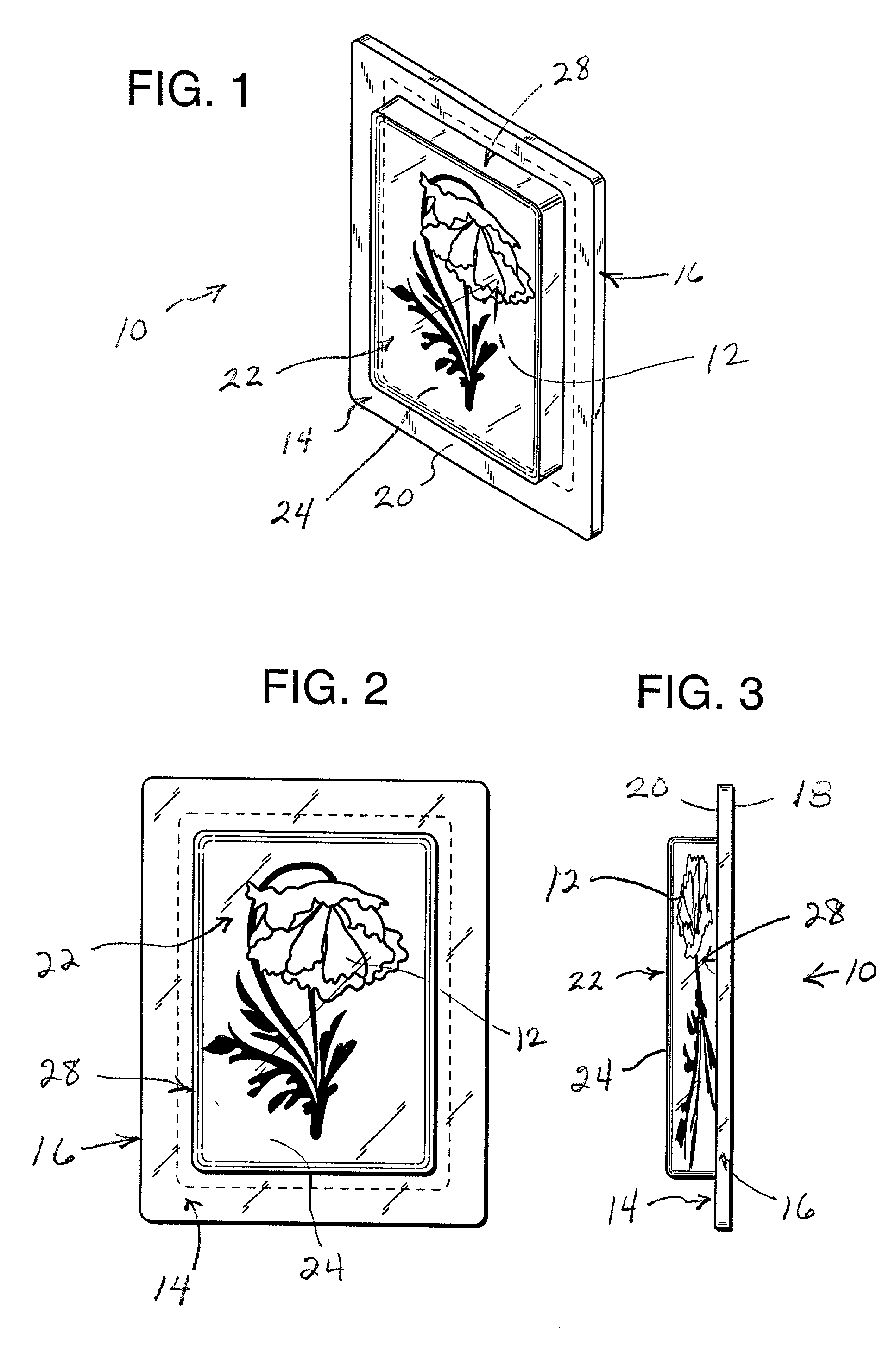 Shallow box display frame