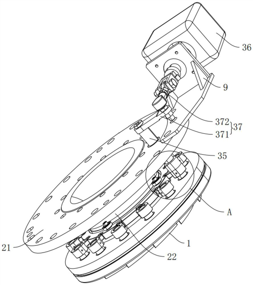 Variable diffuser structure of centrifugal machine and centrifugal machine