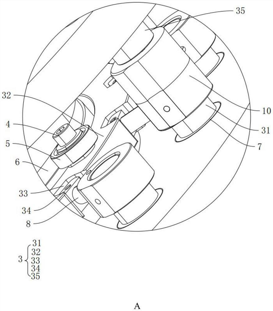 Variable diffuser structure of centrifugal machine and centrifugal machine