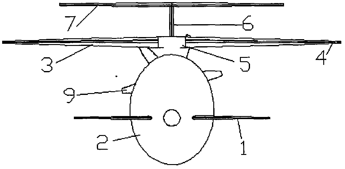 Rotor blade airplane with variable flight mode