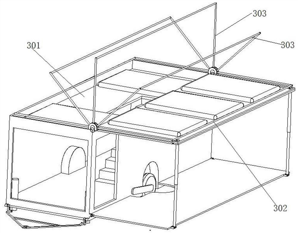 A portable folding cabin and its application method